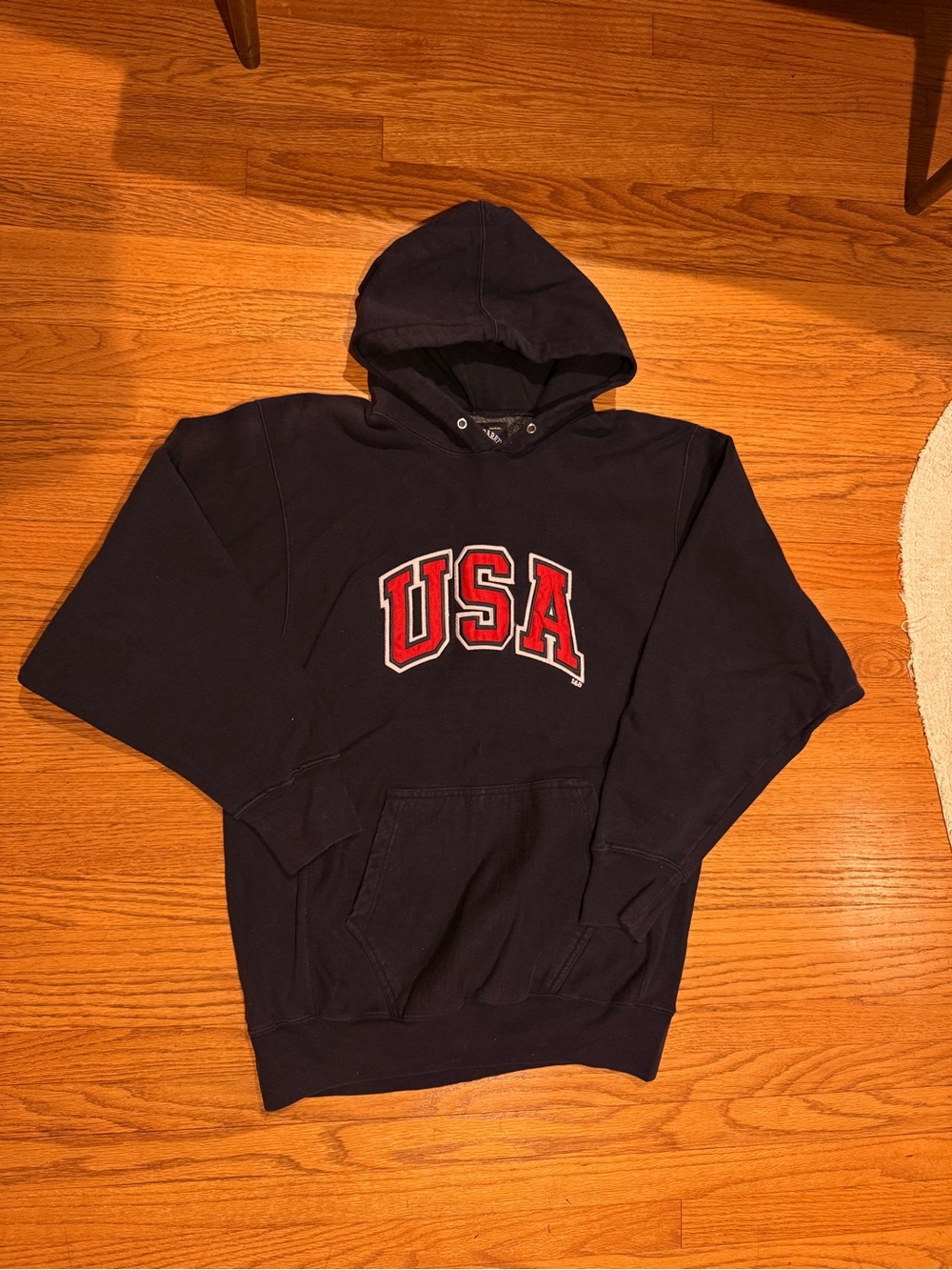 Steve & Barry's Navy Hoodie with Red USA Logo